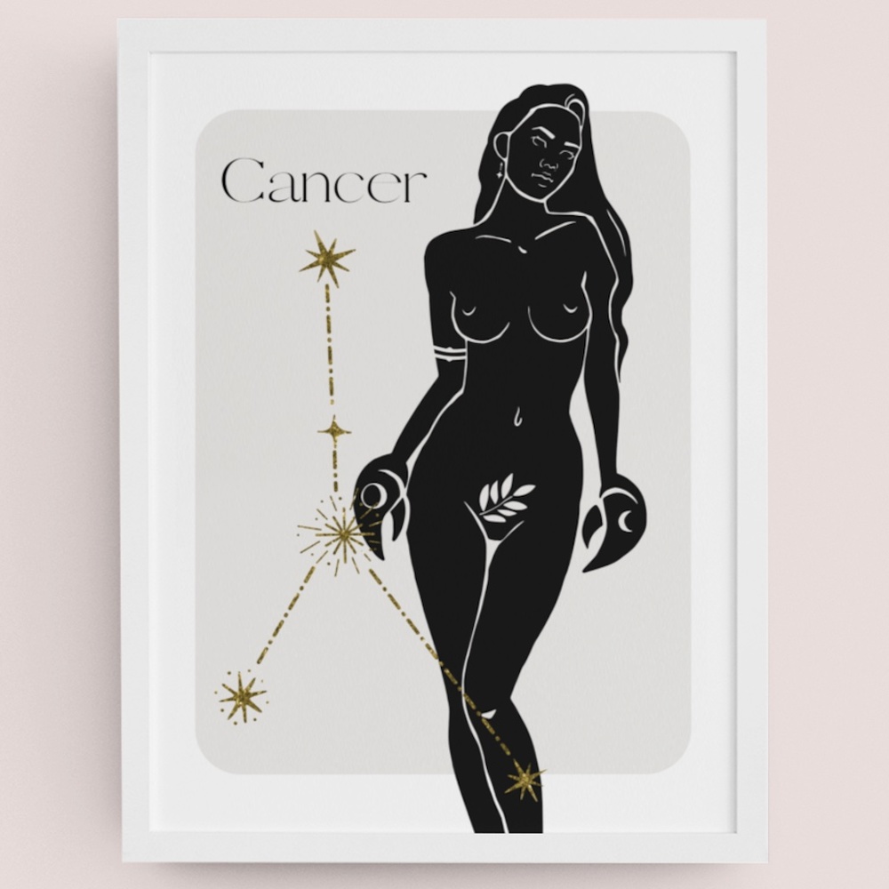 Cancer Zodiac Sign Wall Art Print Poster Unframed - Picture 1 of 5